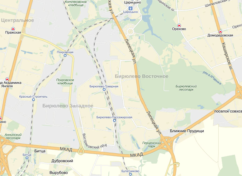Карта покрытия сети: БирюлевоНет / BirulevoNET