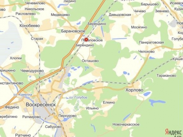 Карта воскресенского района московской области с деревнями и поселками